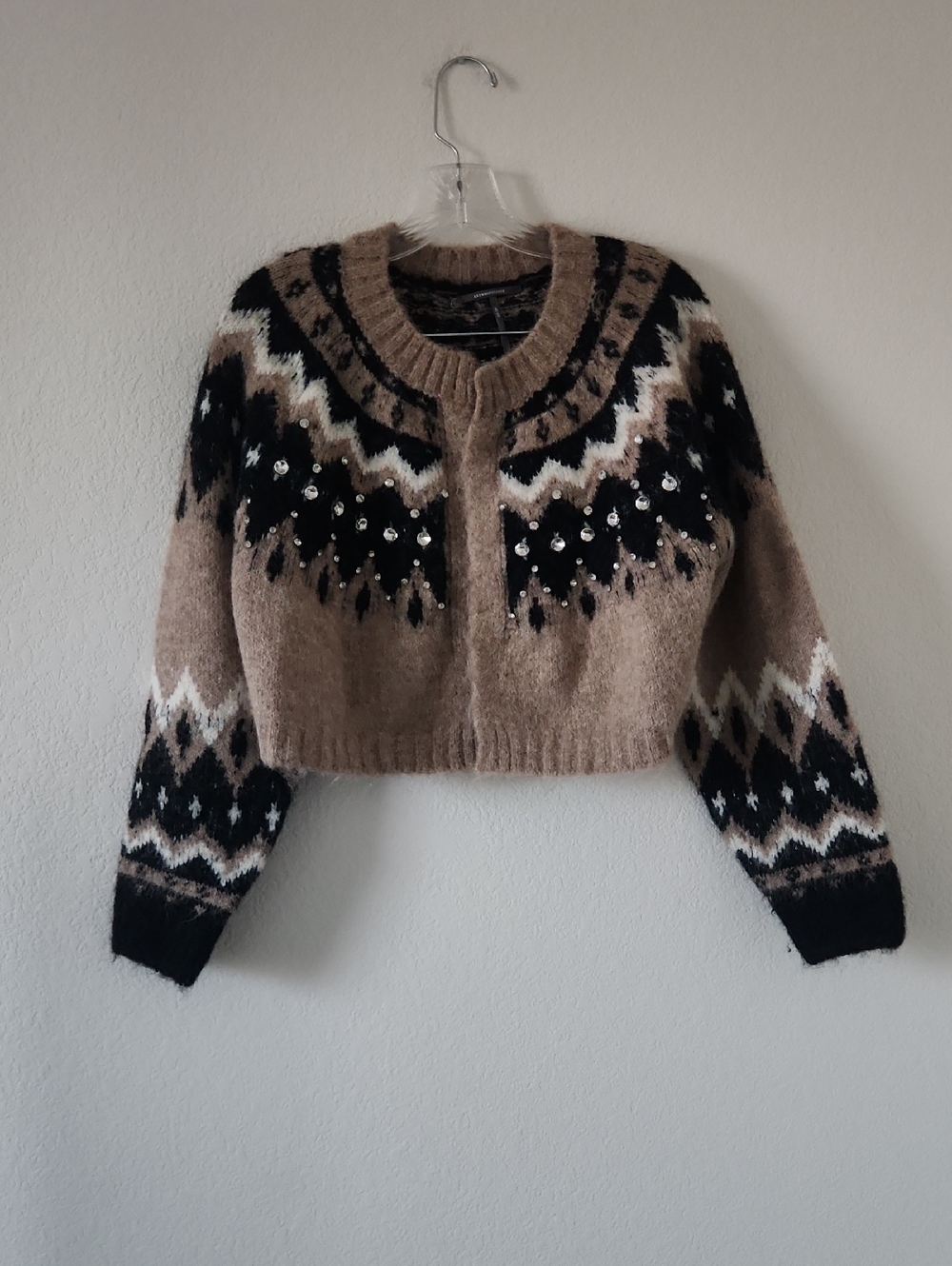 Anthropologie Taupe Cropped Cardigan